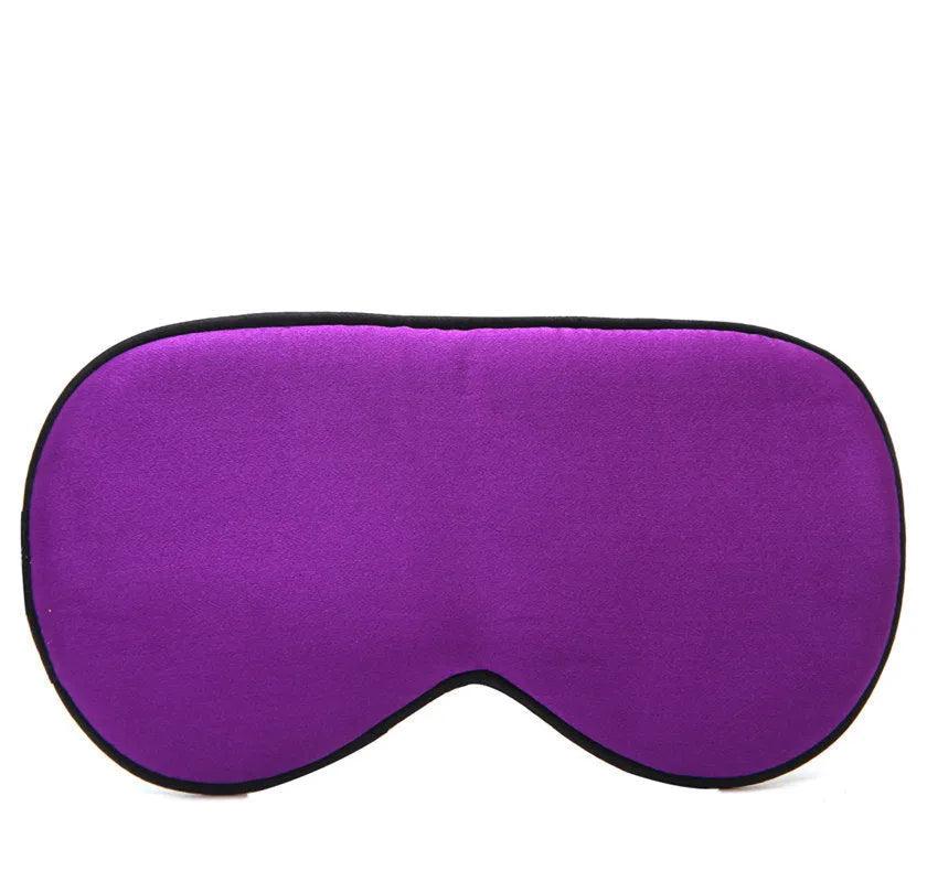 Double-sided mulberry silk eye mask in multiple colour options showing embroidered printed design