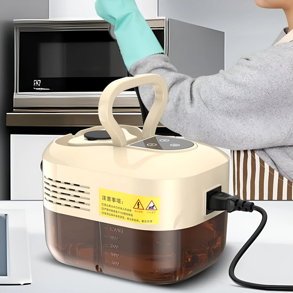 HC3800PRO steam cleaning machine in pure black with 1500W power and 1200ml tank