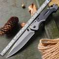 Portable alloy folding knife with 225mm length for outdoor camping and utility use
