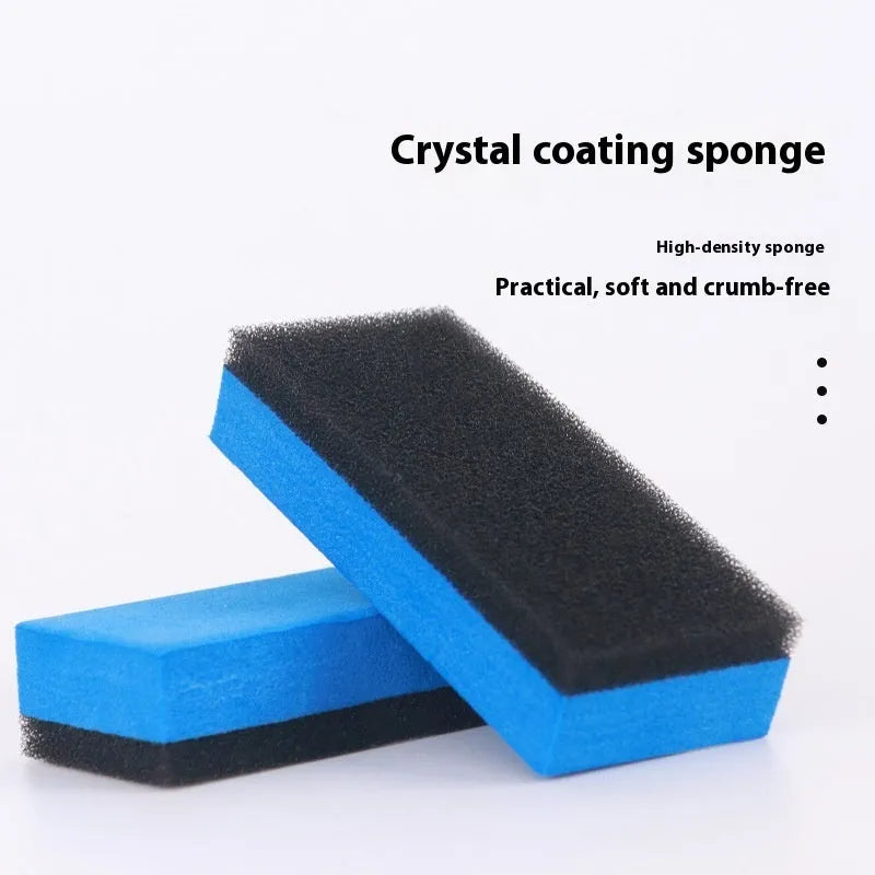 Car scratch repair wax kit containing A and B wax tubes with sponge applicator for paint polishing