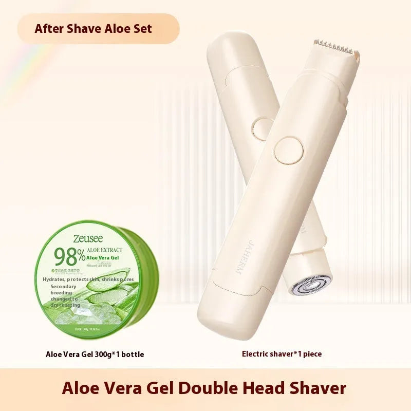 Apricot unisex electric hair trimmer with dual head for wet dry shaving of armpits and private areas