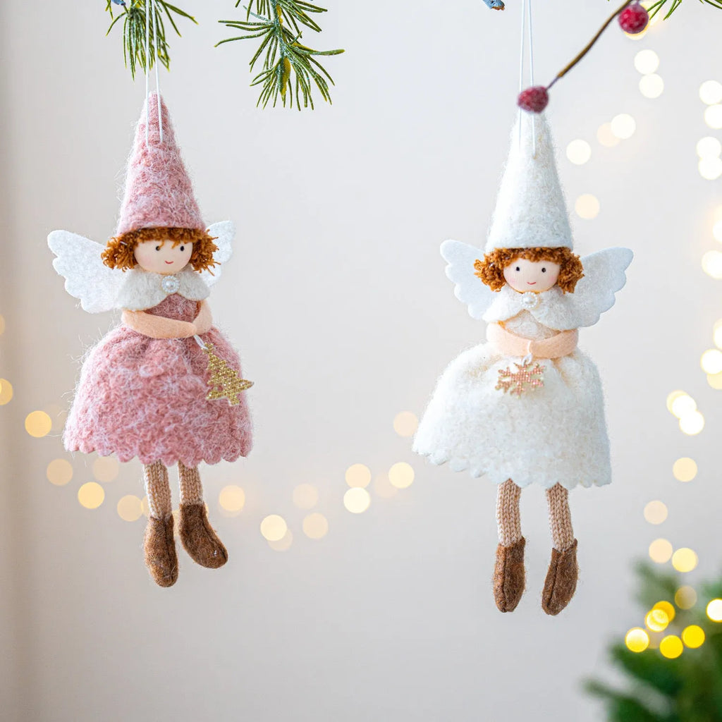 Christmas girl angel skirt felt pendant ornament in modern simplicity style