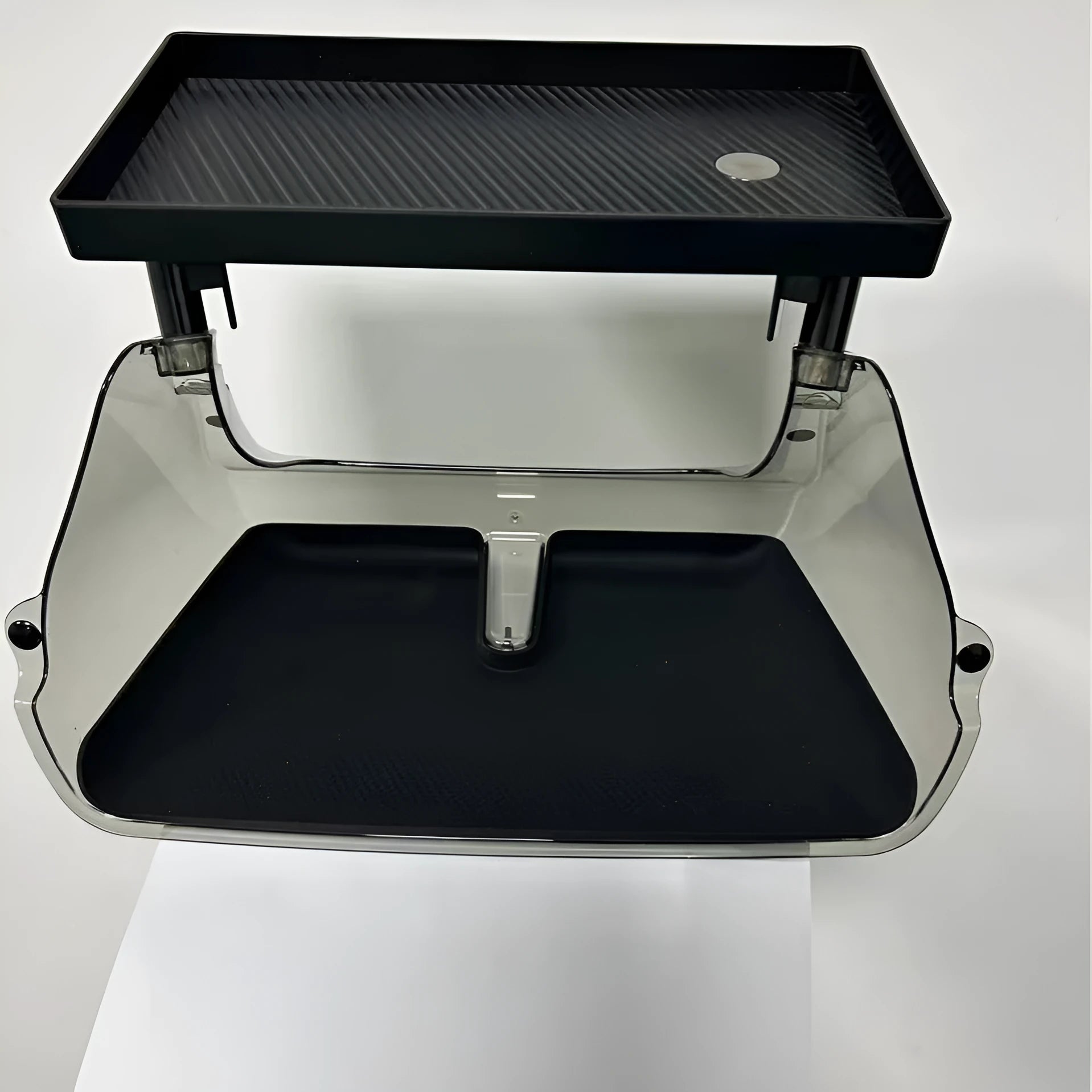 Black ABS plastic storage box for Tesla Model 3 and Y centre console with napkin box