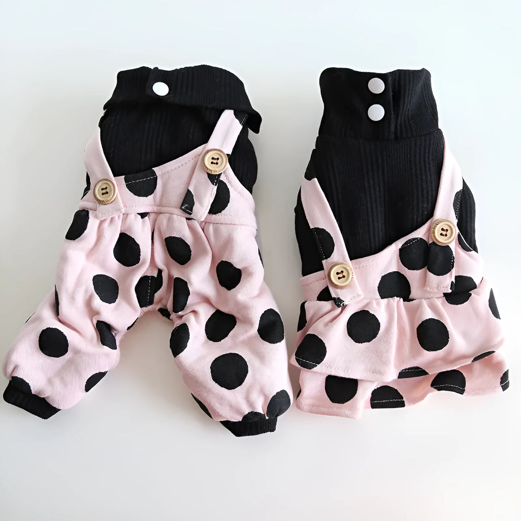 Petstyle lapel shoulder strap dog clothes in casual cloth on a model dog