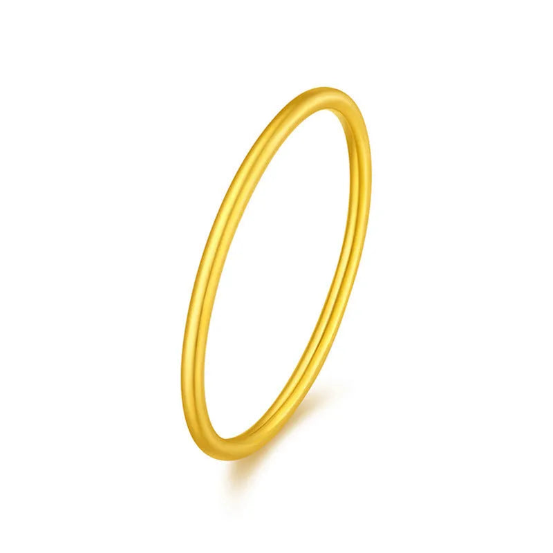 Gold plated brass women's ring in bracelet, twist, matte, and glossy styles showing UK size options.