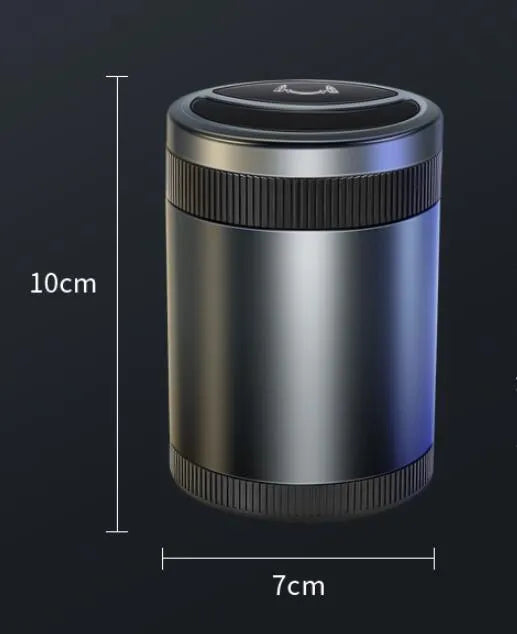Automatic sensing ashtray with USB port in grey colour for vehicle mounting