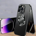 Magnetic iPhone case with metal clip and anti-peep tag in multiple colour options
