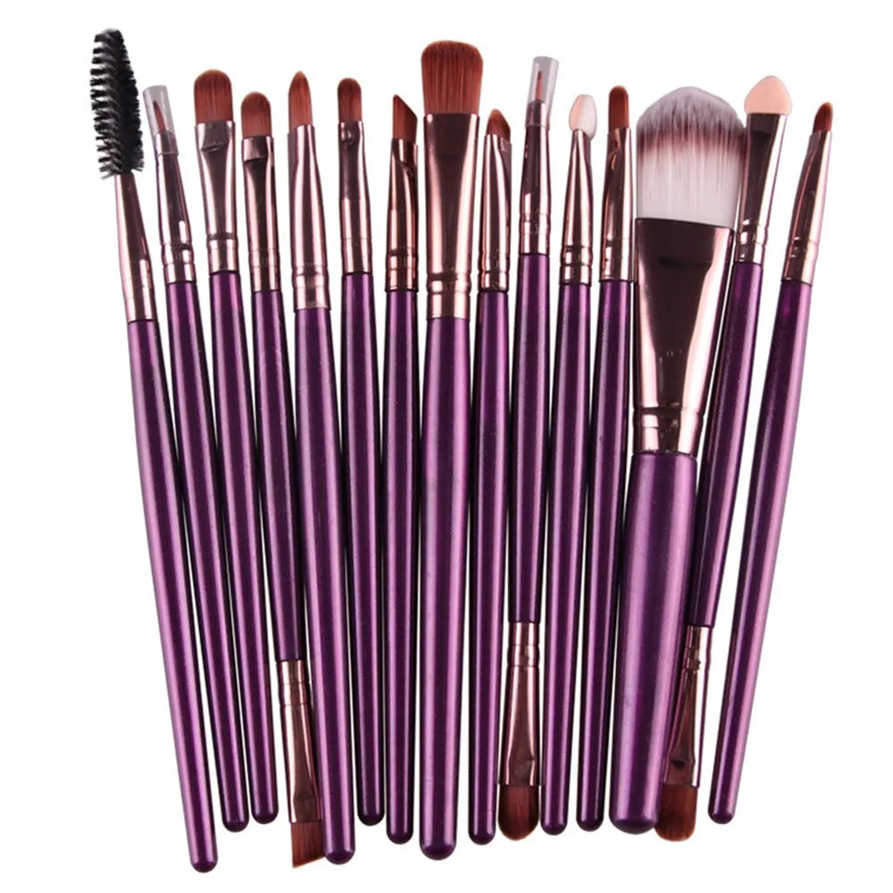 MAANGE 18-piece makeup brush set with fan-shaped contouring brushes