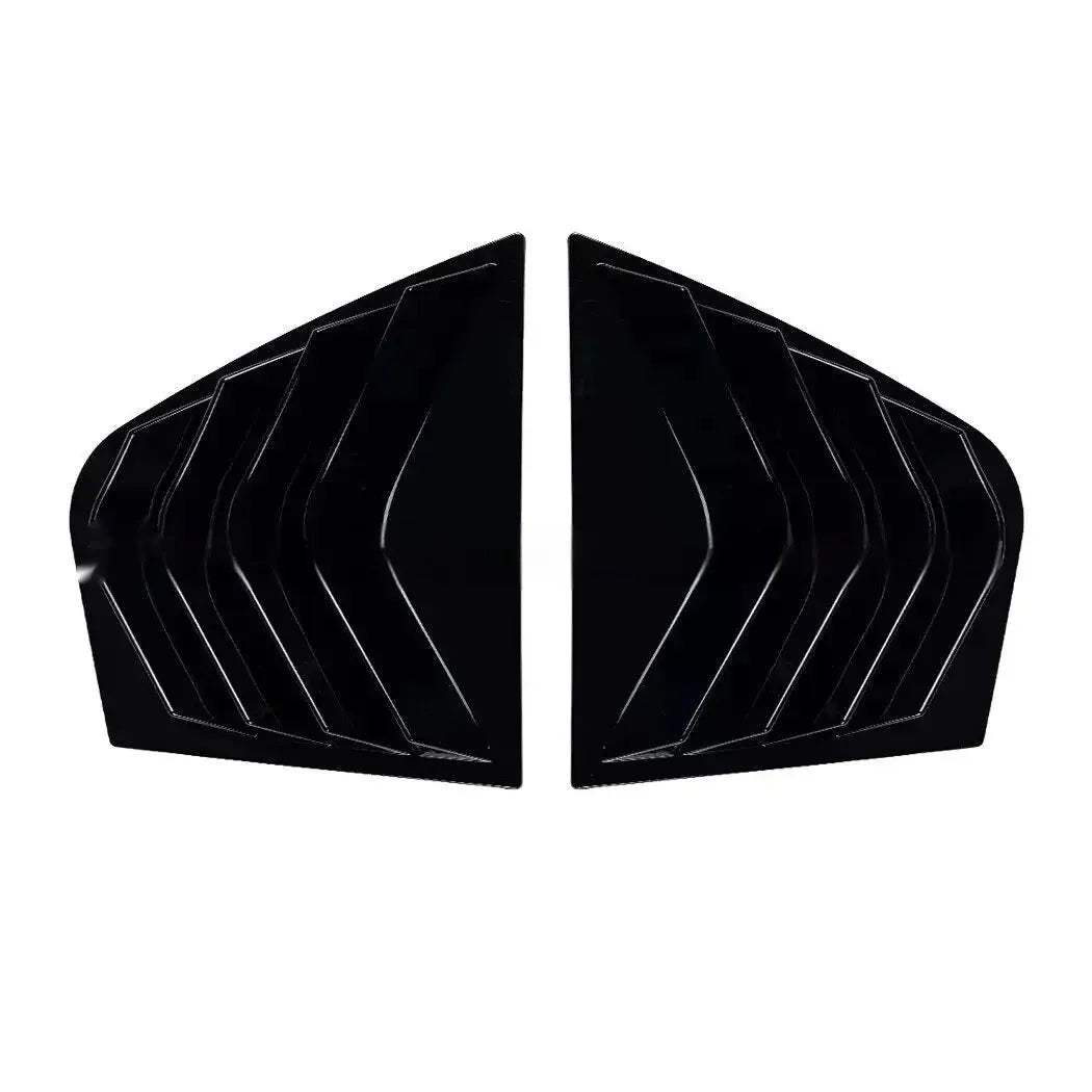 Rear triangle shutter carbon fibre decoration for Kia Stinger in bright black finish