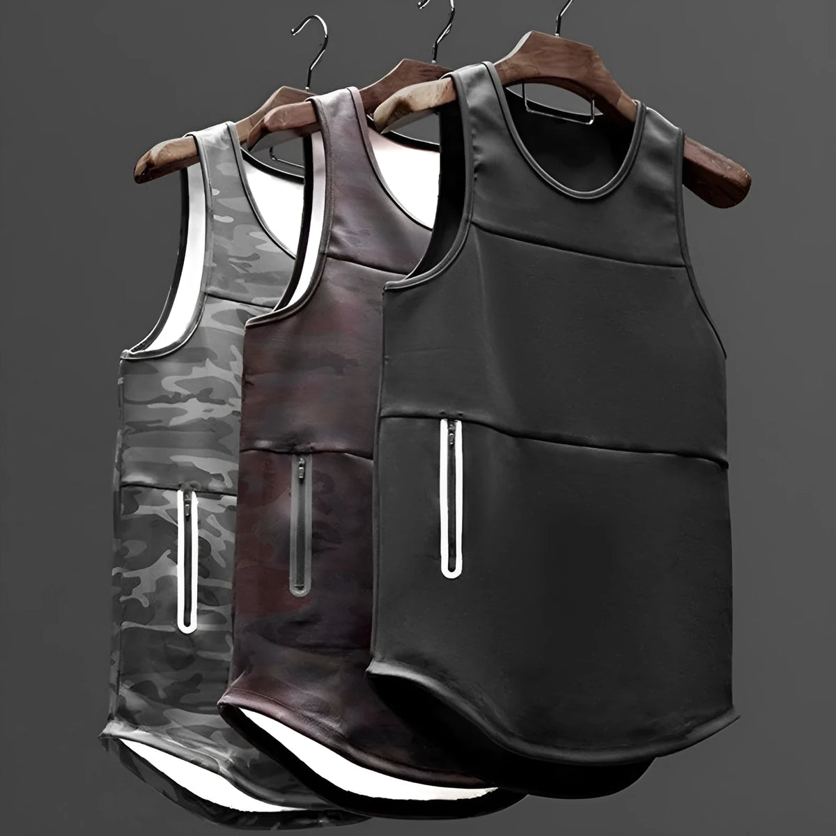 Men's quick-drying sports vest, cotton blend, sleeveless running top, five colours, sizes M-XXXL