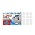Household dishwasher cleaning tablets 12-piece pack with cleaning sheets