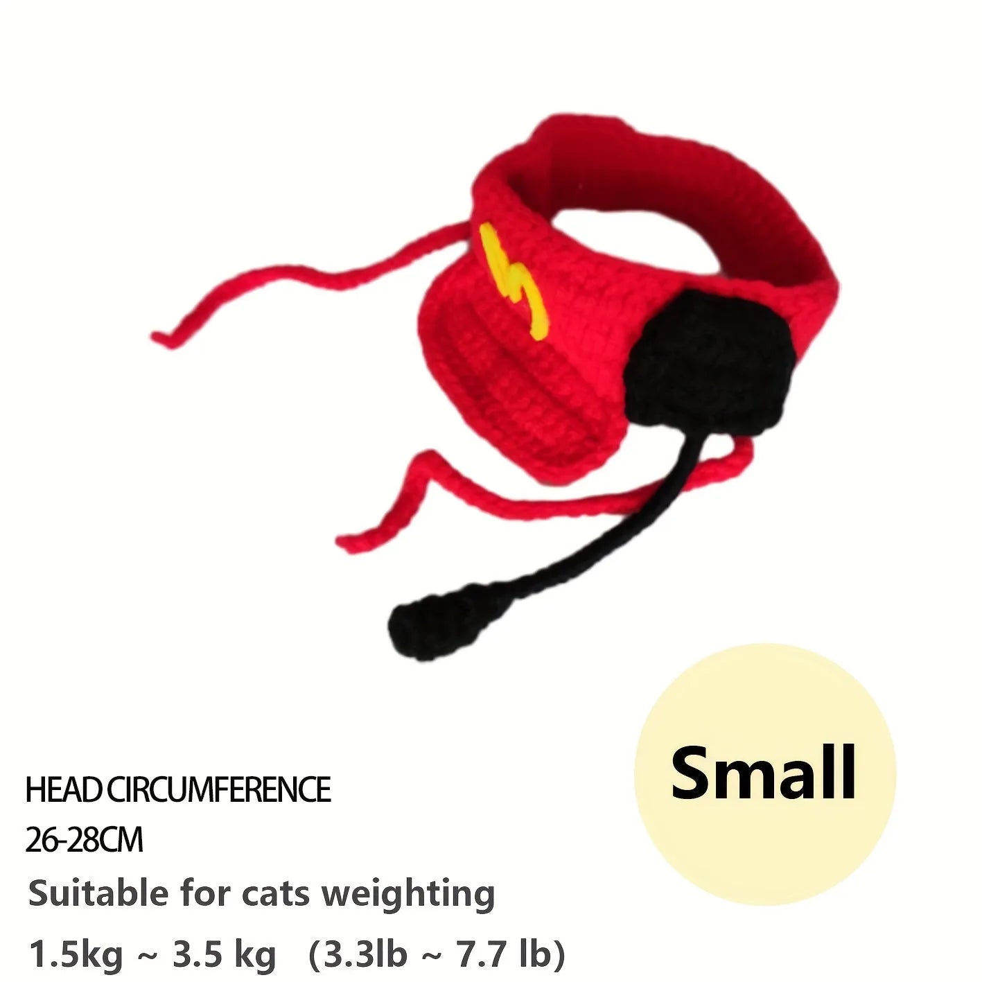 Handmade chef hat and cotton knitted sweater set for small to medium cats and dogs