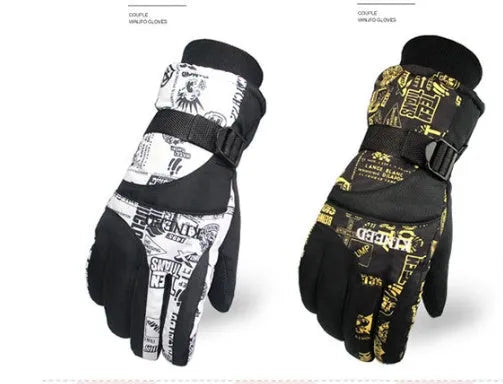 Men's nylon winter ski gloves, windproof breathable keep warm, man size, multiple colours