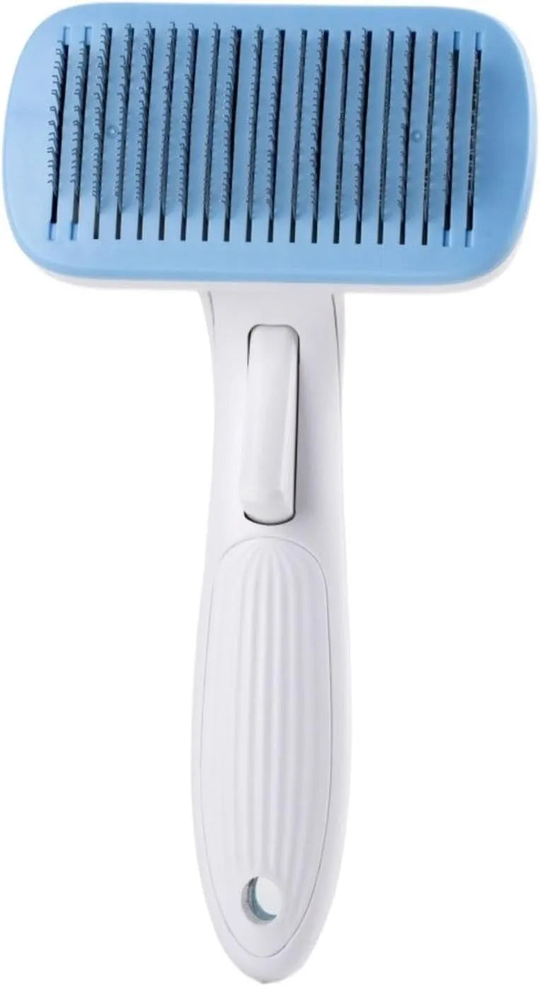 Automatic pet hair removal comb for dogs and cats with one-click button
