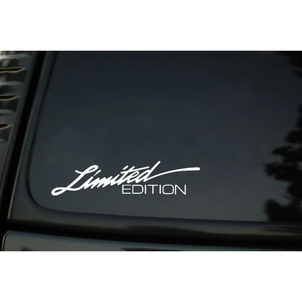 Plastic reflective English bumper sticker showing black, white and colourful options.