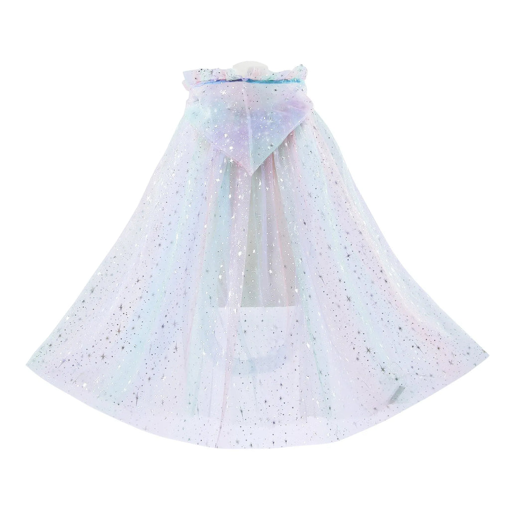Aisha glowing cloak women's nylon lace dress 75cm free size in white light, colour light, or no light style
