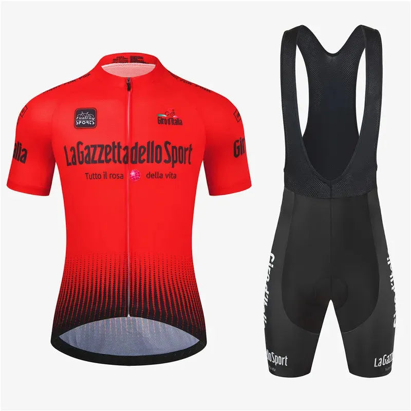 Short sleeve cycling jersey in quick-dry polyester fabric for summer road biking