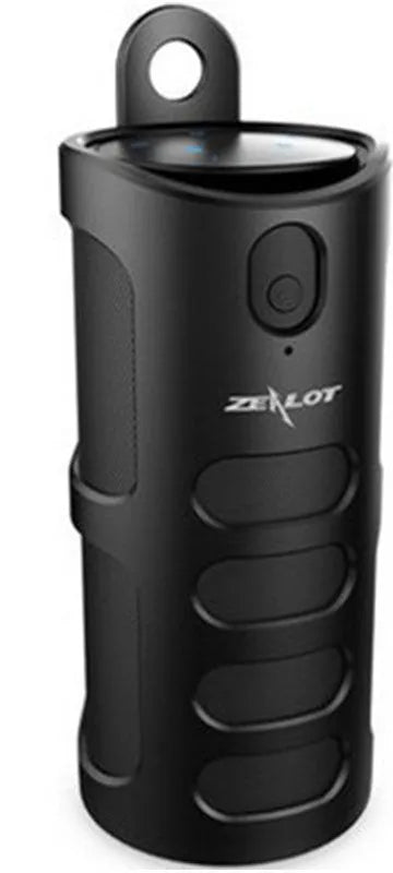 Black Bluetooth speaker with 4000mAh battery showing control buttons