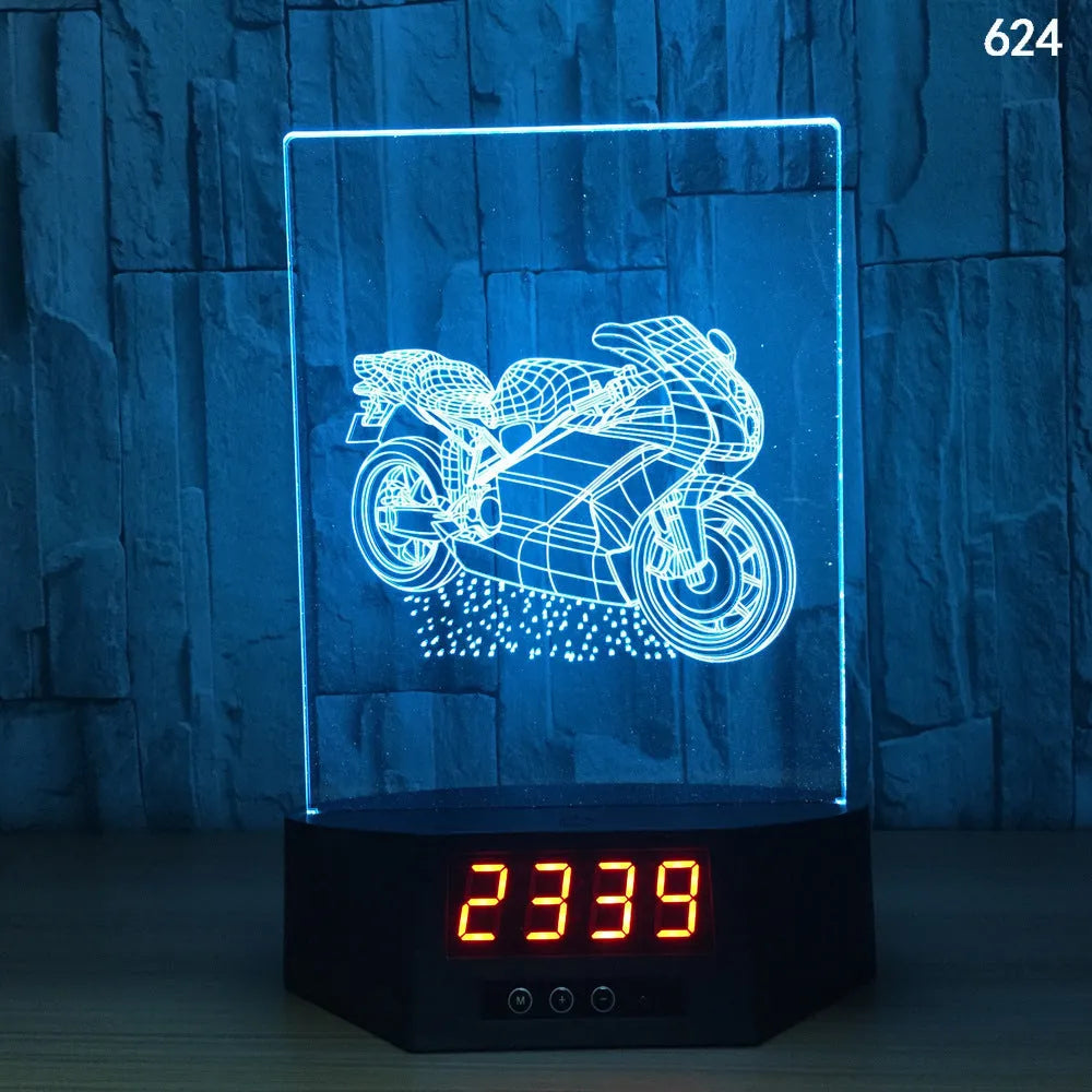 3D glowing dolphin LED table lamp with wireless charging base and remote control on a desk.