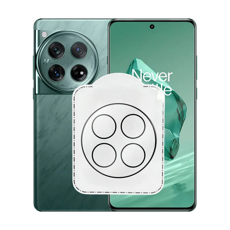 OnePlus smartphone tempered glass lens protector with black ring for 12, Find N3 and 11 models