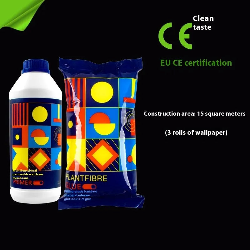 Three rolls of glutinous rice wallpaper glue with clean smell formula for formaldehyde-free wall sticking