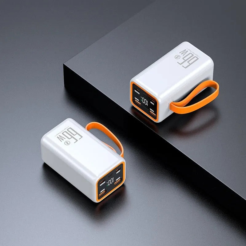 PD66W black and white fast charge 20000mAh power bank with creative design