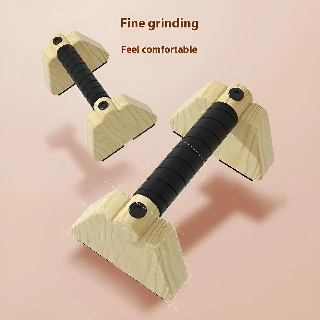 Wooden push-up stand in Nordic beech finish, 20cm height option, with compact 95x200x105mm dimensions