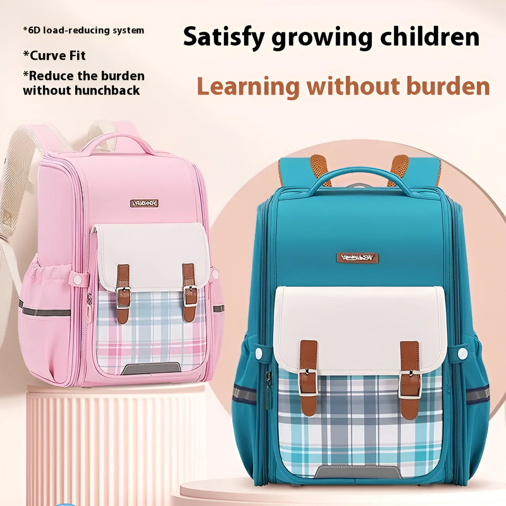 Student school backpack in Oxford cloth with large capacity for grade 5-6 education