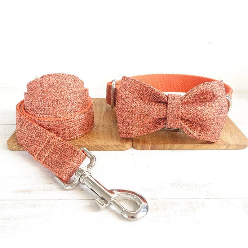 Double-layer thick polyester pet leash with adjustable metal buckle on a neutral background