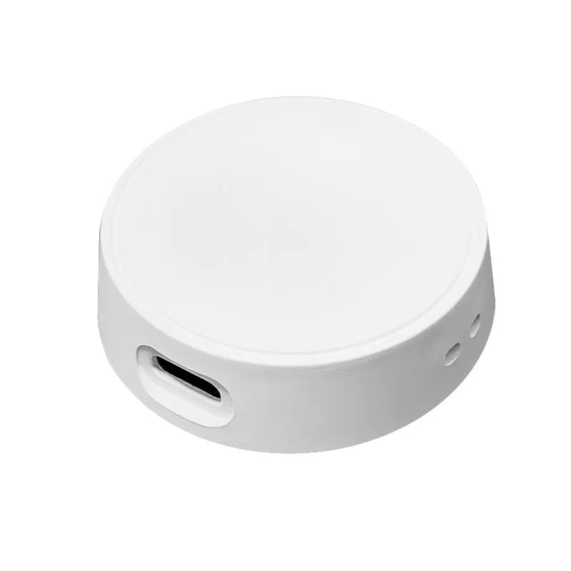 White PVC wireless charger base for Watch 6 and 5 Pro smartwatch charging dock.