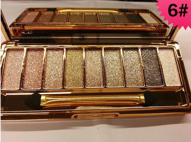 Bear Winnie nine colour diamond bright eye shadow palette with eight style options, 90g weight