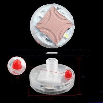 Colourful solar powered wheel hub lamp valve on a car tyre with intelligent induction system