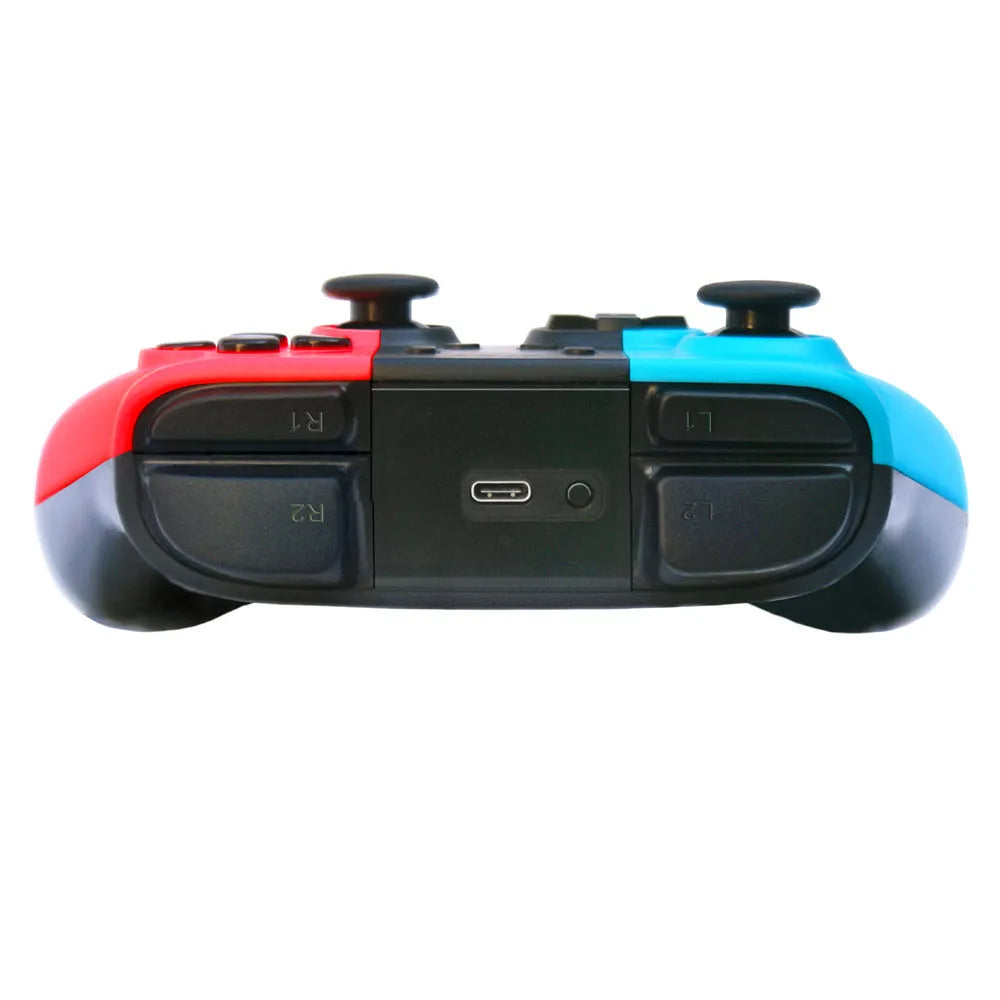 Wireless Nintendo Switch Pro controller in black with analogue sticks and face buttons