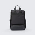 Oxford cloth computer backpack in elegant black with 20-35 litre storage capacity and polyester lining