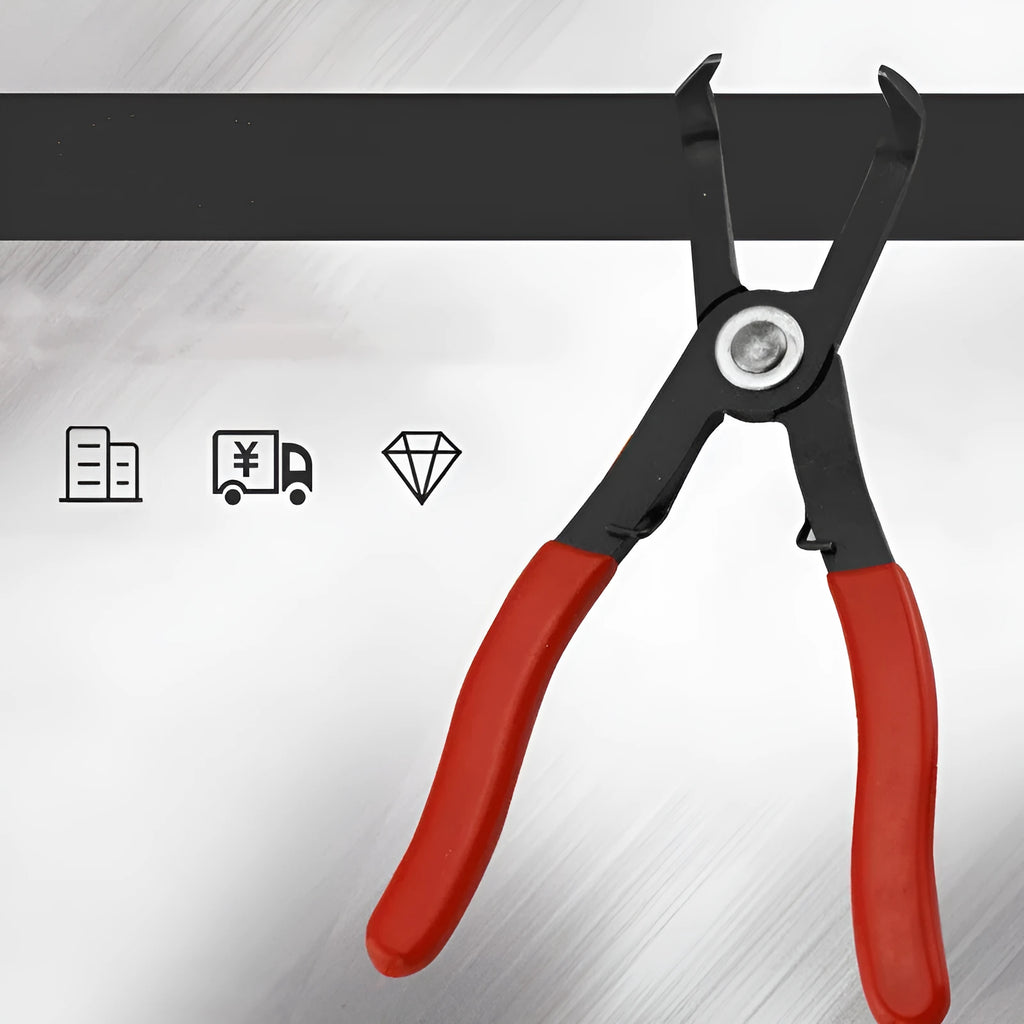 Interior round nail removal pliers with red PVC handles and 50# carbon steel construction