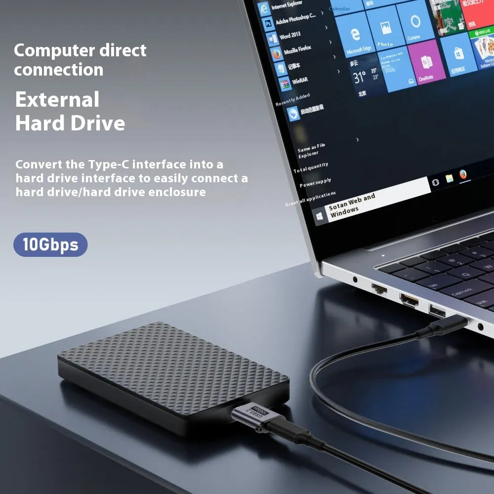 USB AM male to Micro-B male adapter cable for connecting older hard drives