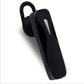 M163 Bluetooth car headset unit in black and white colour options on a car dashboard.