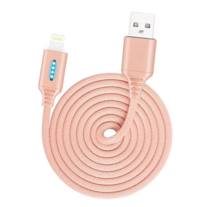 Fabric weaving fast charging cable showing woven texture and USB connector