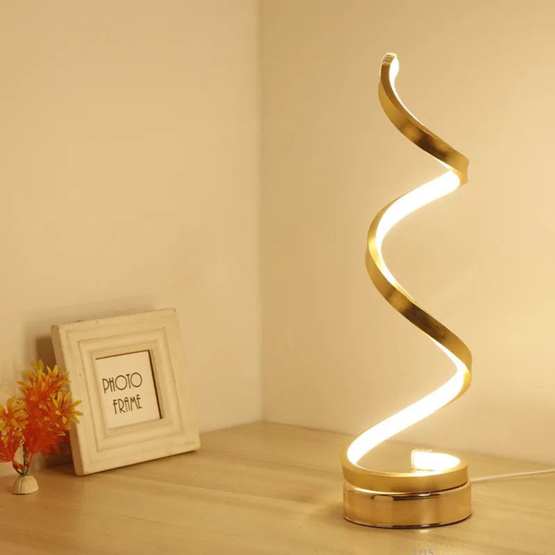 Black or white LED eye protection bedside lamp with 450mm aluminium shade and tri-colour dimming
