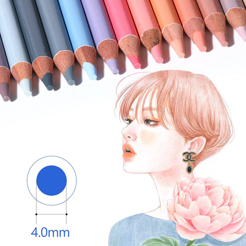 24-colour skin tone pencil set in iron storage box for portrait art