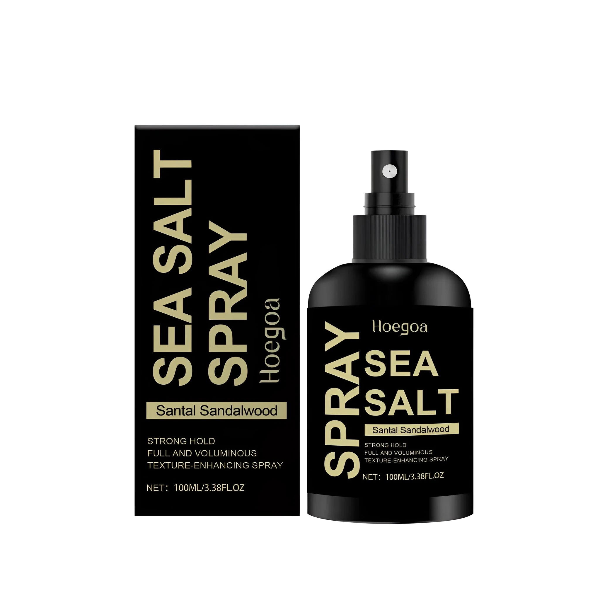 100ml sea salt hair styling spray bottle with pump top containing sandalwood extract
