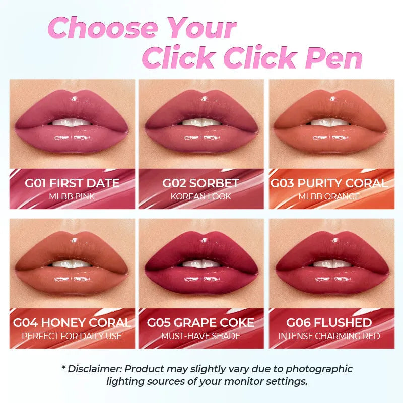Waterproof moisturising lipstick bullet in six natural shade options from Z0033-G01 to Z0033-G06