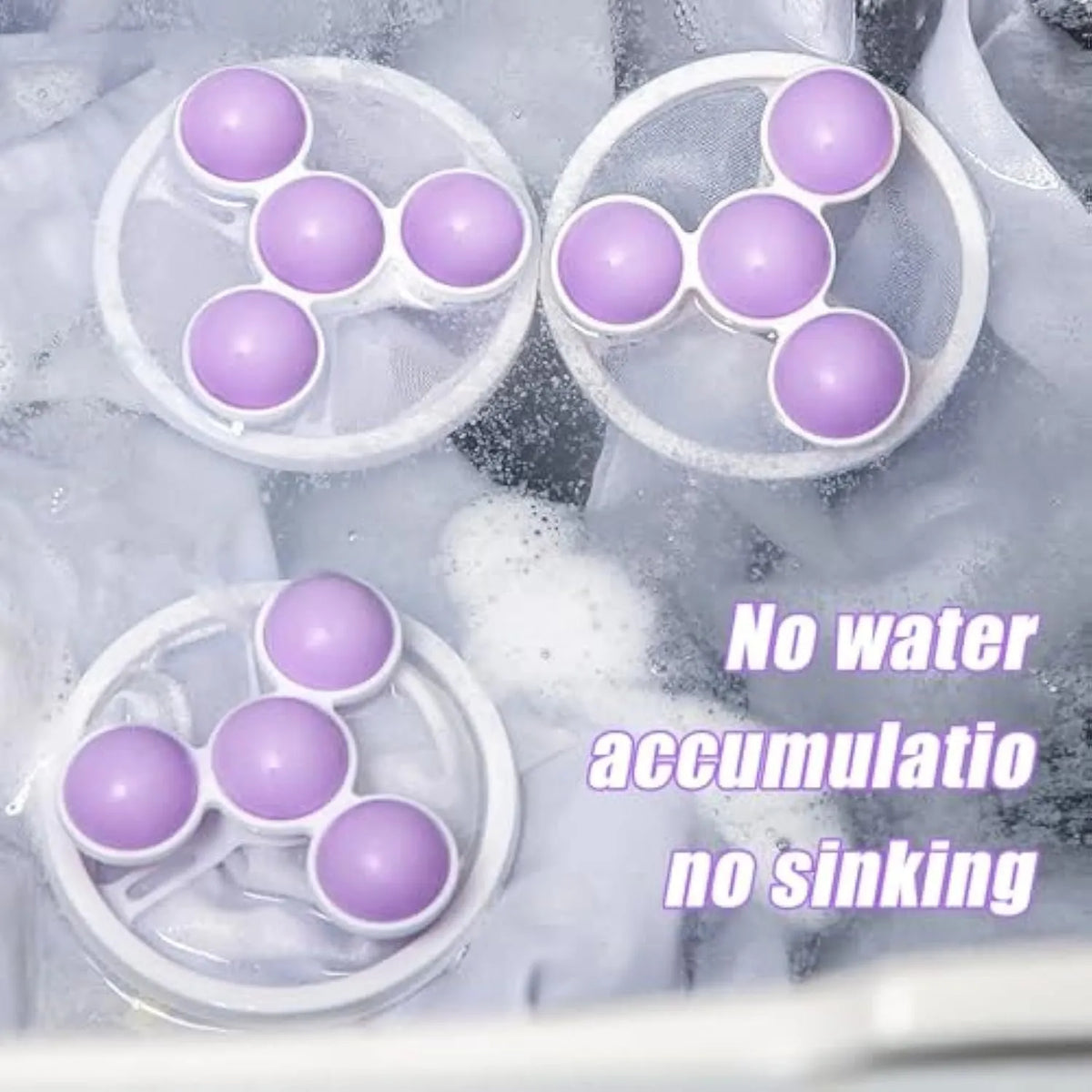3PCS floating hair filtering mesh bags in pink blue purple for washing machine, 17.5x9.2cm, nylon mesh pet lint catcher