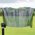 High-strength multicolour rugby helmet goggles with tool-free installation for American style helmets.