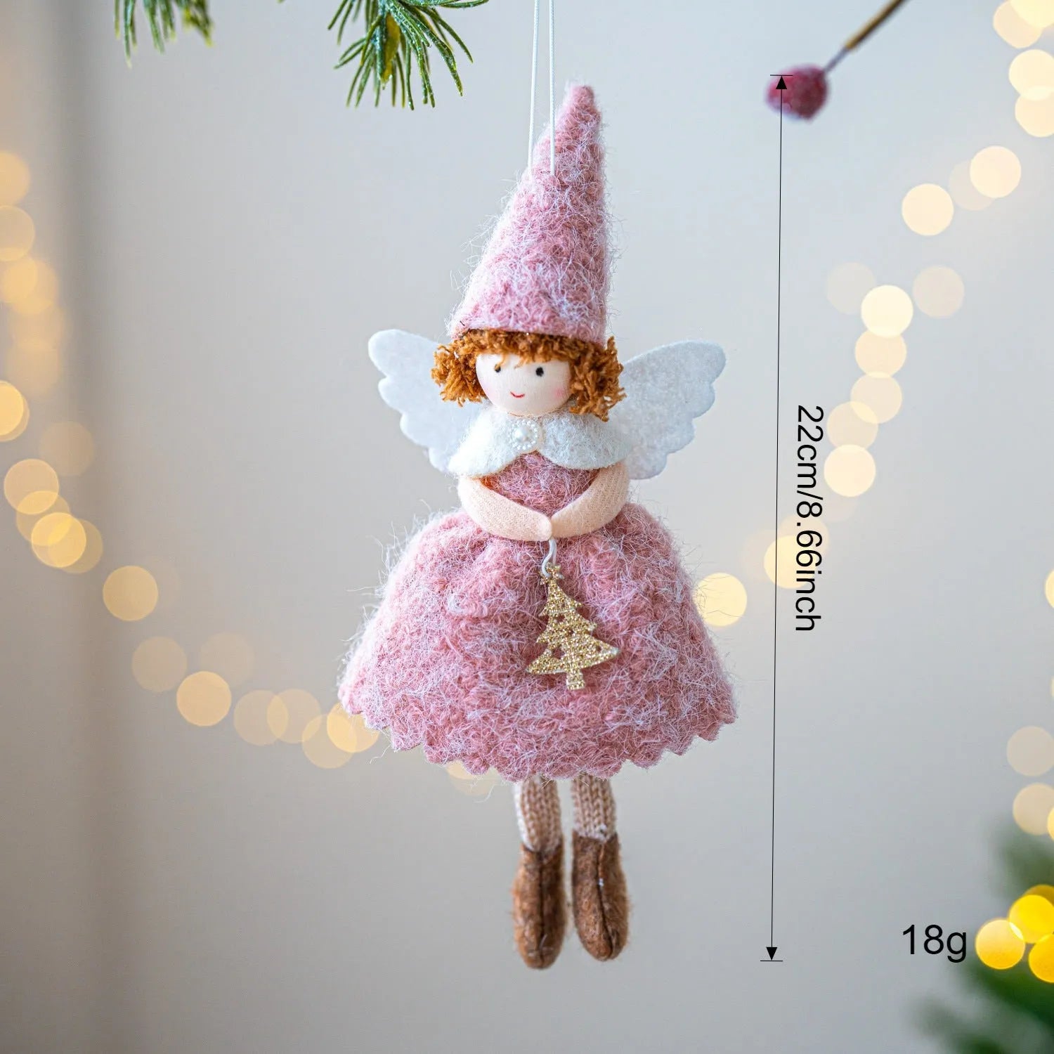 Christmas girl angel skirt felt pendant ornament in modern simplicity style