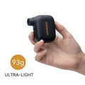 Black AS100 electric bicycle tyre pump with USB charging cable and waterproof storage bag