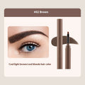 Double-headed eyebrow cream cosmetic with five shade options displayed