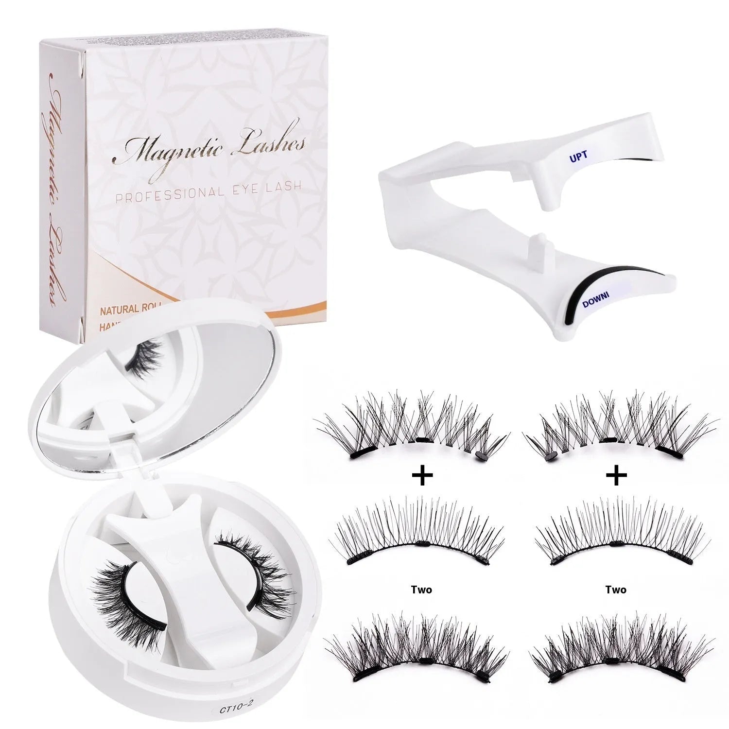 Magnetic false eyelashes integrated soap holder storage case for CT10 models
