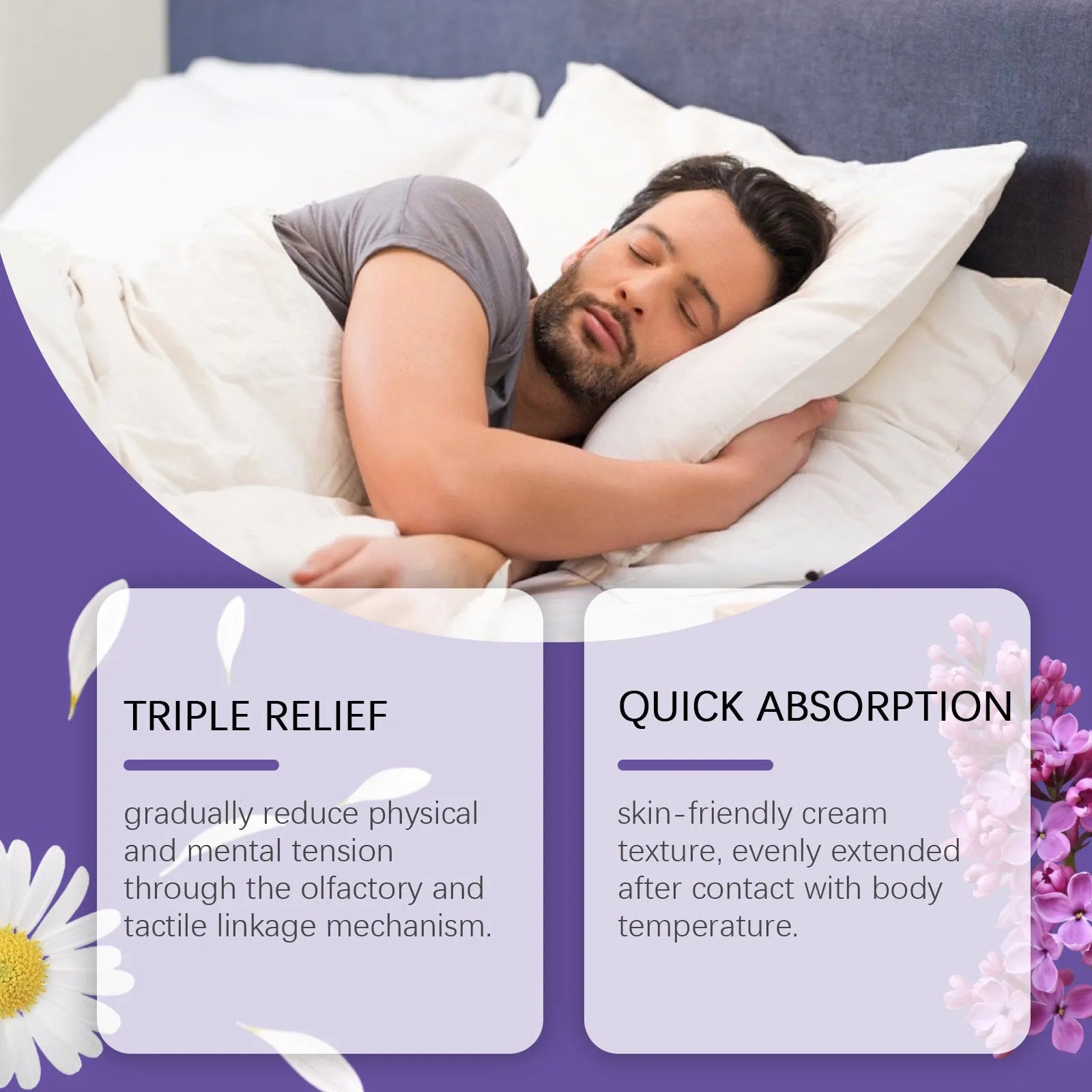 30g tube of Sleep Goodnight Cream with lavender and chamomile for night-time use.