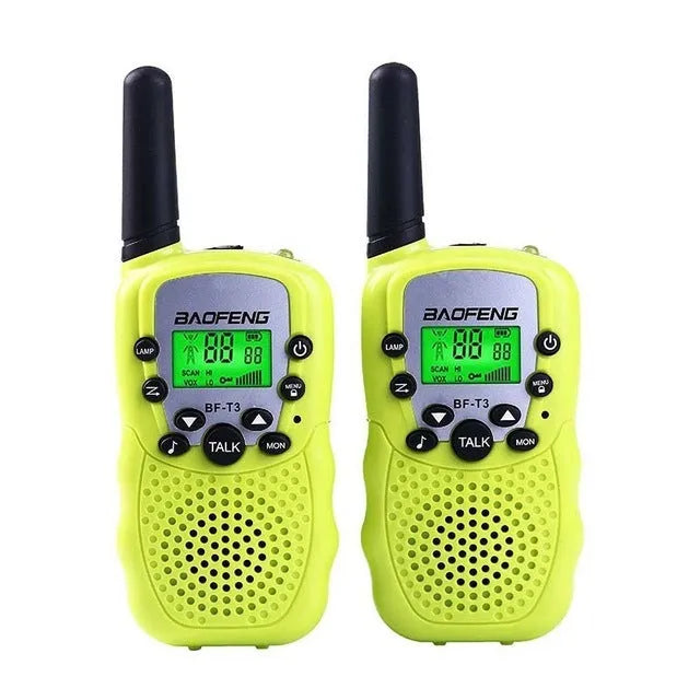 Pair of children's walkie talkies handheld radios in multiple colour options